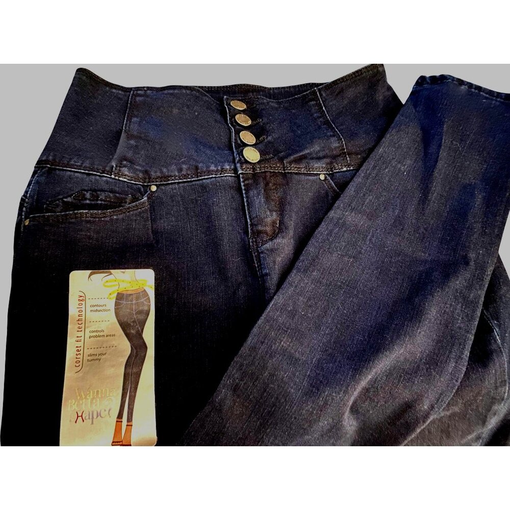 Wanna Betta Shape Mid Rise Slimming Corset Jeans Sz 9